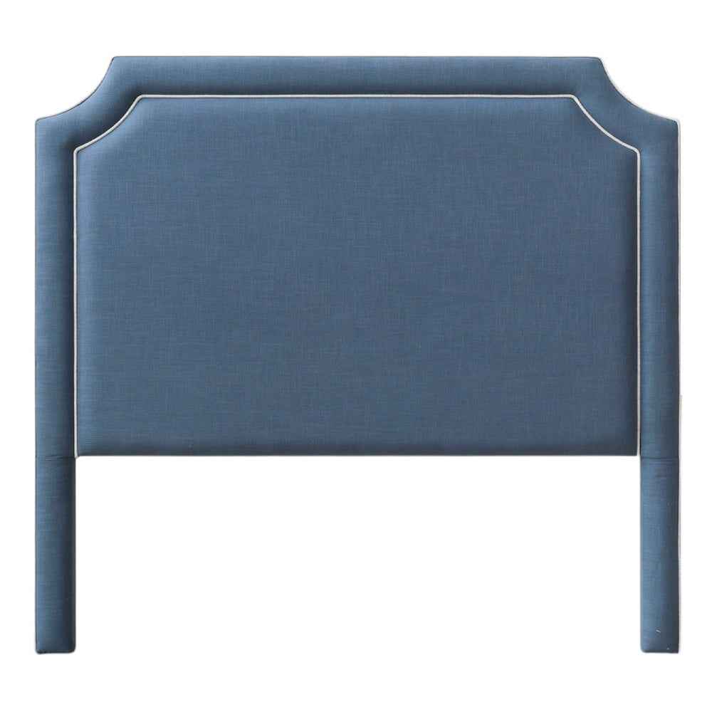 Darcy Bedhead - Coastal Blue With Piping Detail