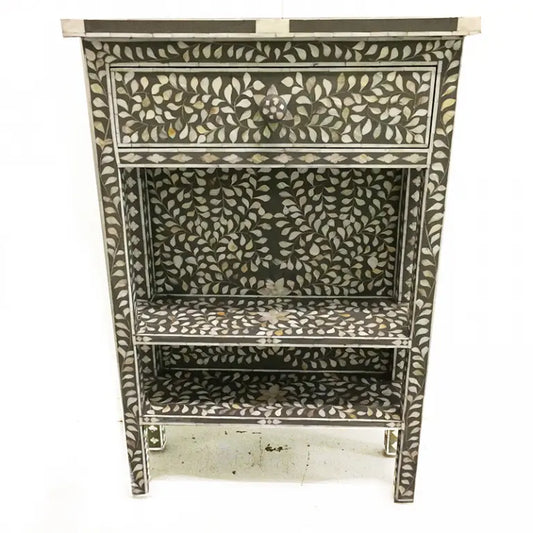 Grey Mother of Pearl Telephone Table-hansa industries