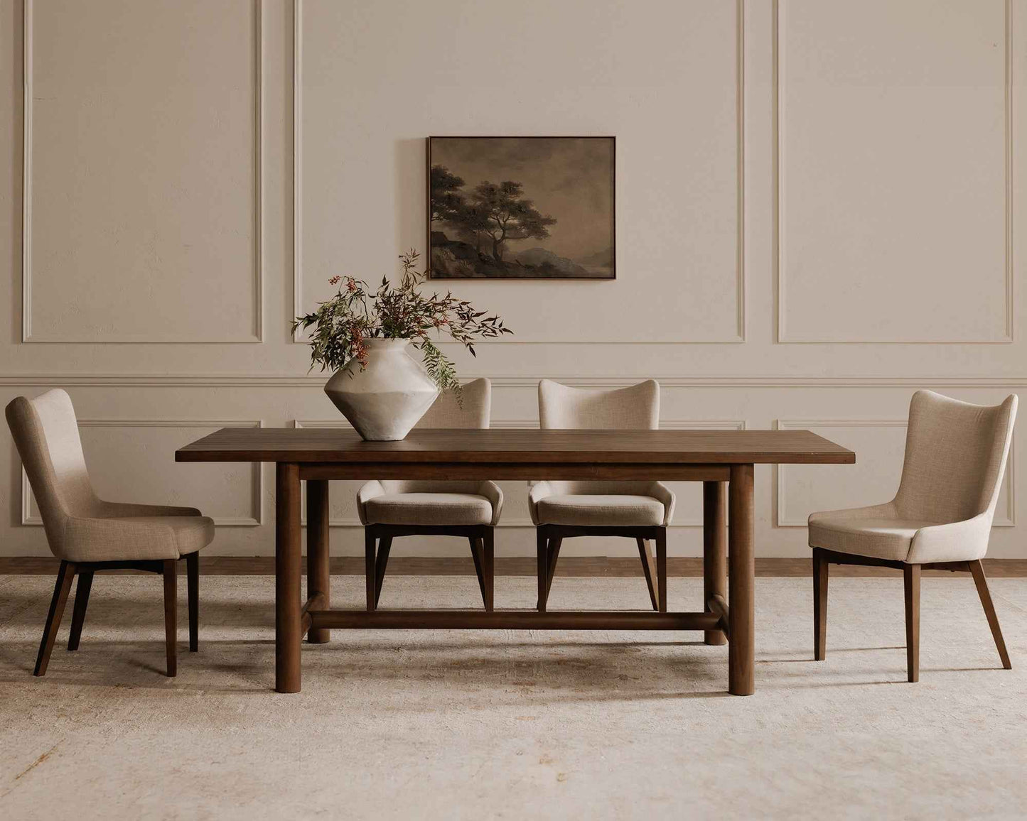 ARDEN DARK PINE WOOD DINING TABLE