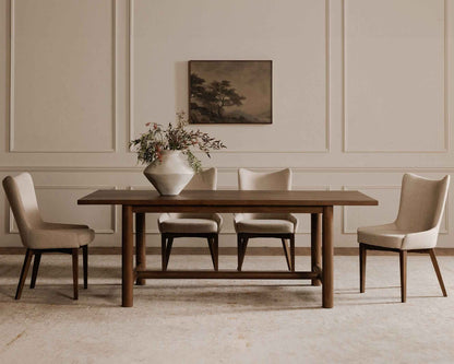 ARDEN DARK PINE WOOD DINING TABLE