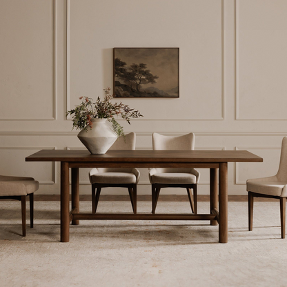 ARDEN DARK PINE WOOD DINING TABLE