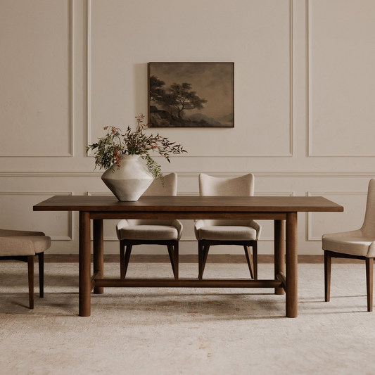 ARDEN DARK PINE WOOD DINING TABLE