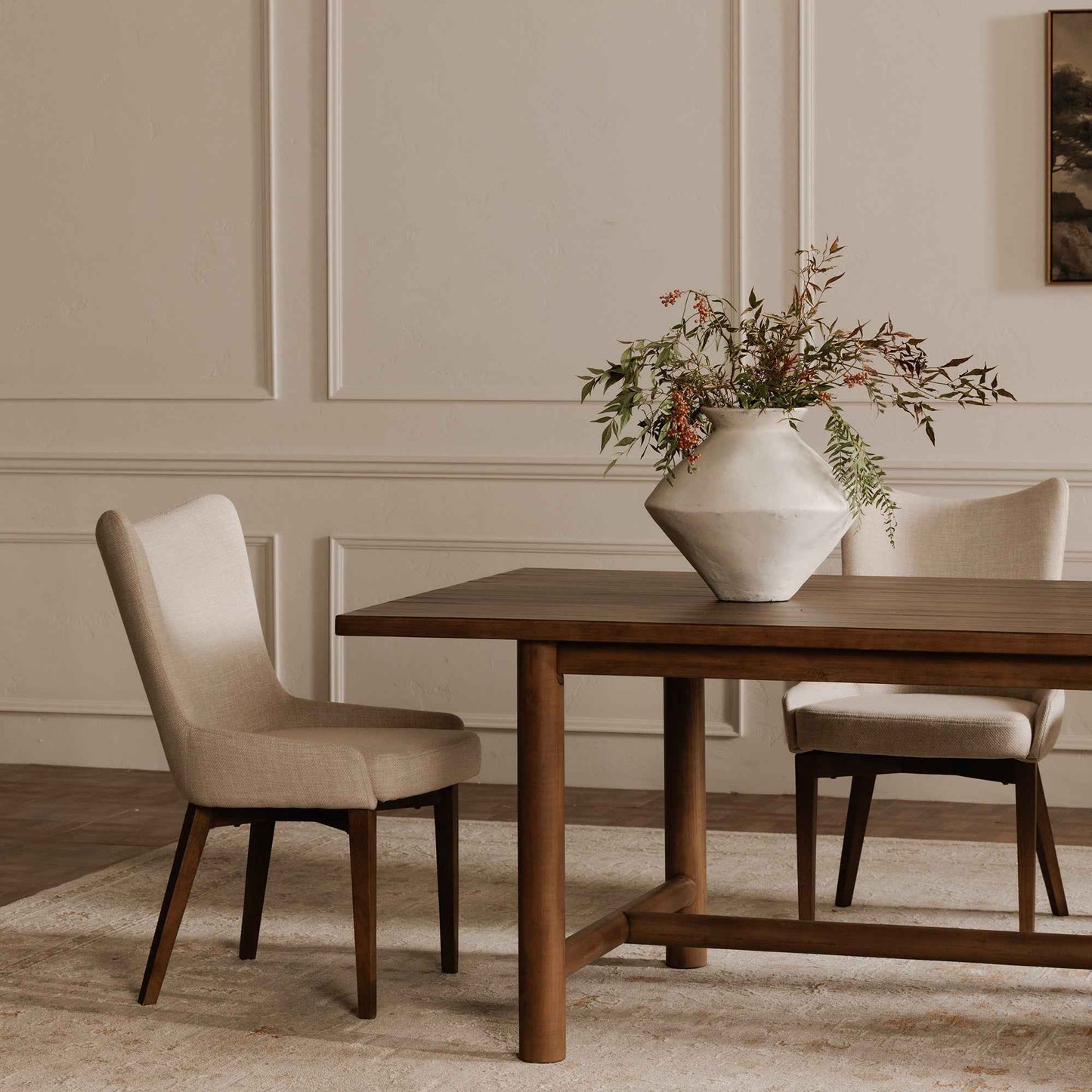 ARDEN DARK PINE WOOD DINING TABLE