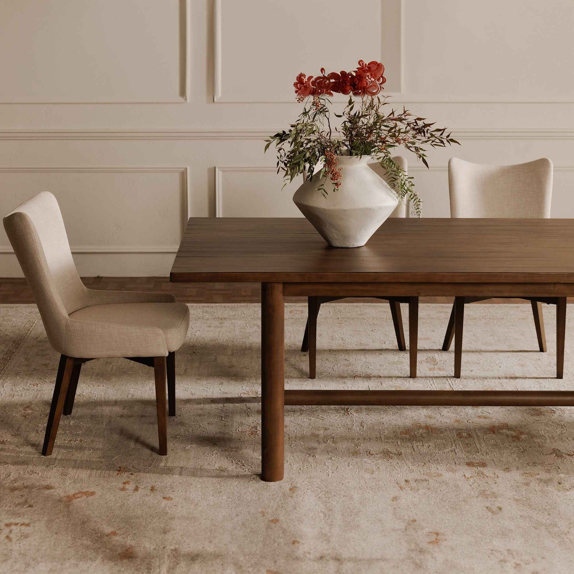 ARDEN DARK PINE WOOD DINING TABLE