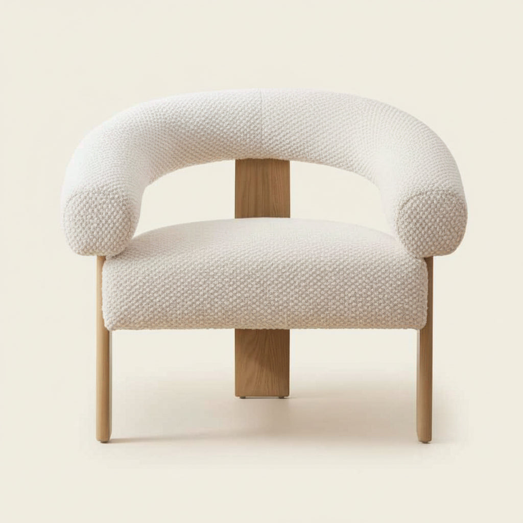 FRANCIS CREAM BOUCLE ARM CHAIR