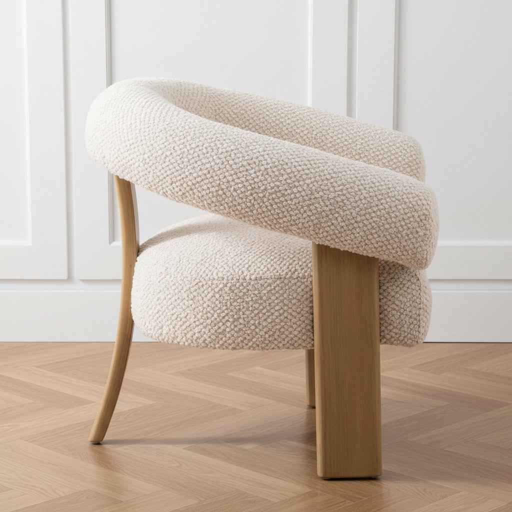 FRANCIS CREAM BOUCLE ARM CHAIR