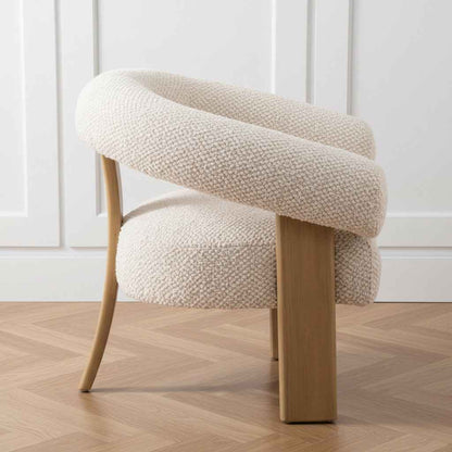 FRANCIS CREAM BOUCLE ARM CHAIR