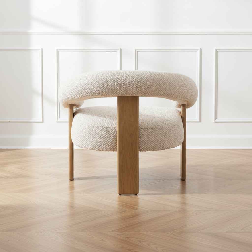 FRANCIS CREAM BOUCLE ARM CHAIR