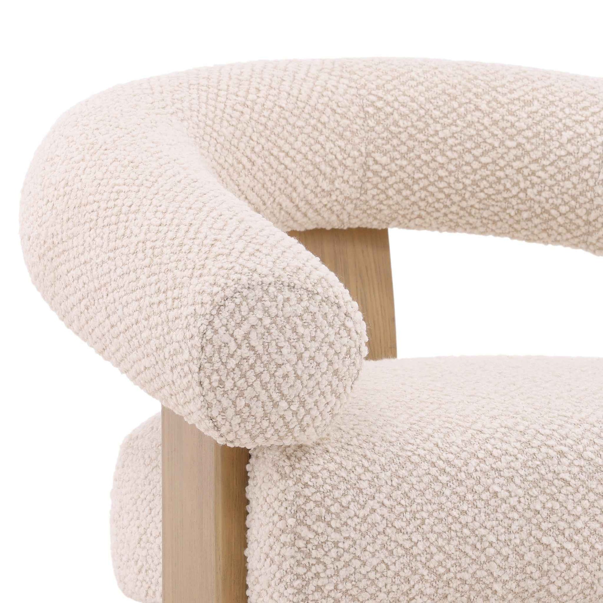 FRANCIS CREAM BOUCLE ARM CHAIR