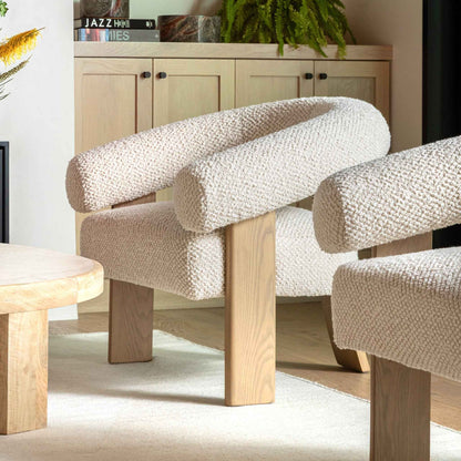 FRANCIS CREAM BOUCLE ARM CHAIR