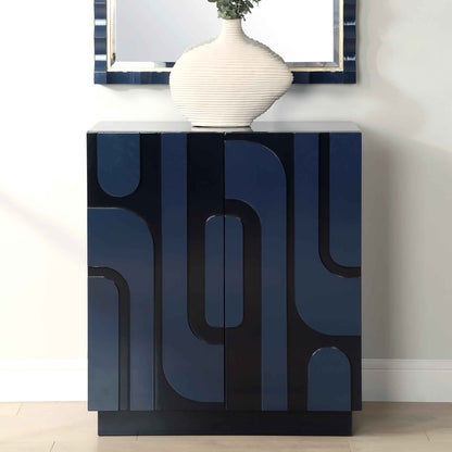 VALERIA GLOSSY BLUE CABINET