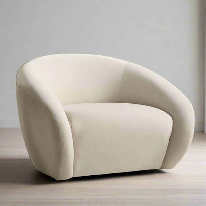DESOTO VELVET UPHOLSTERED SWIVEL CHAIR