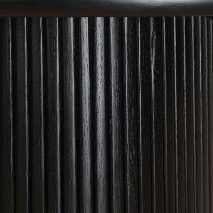 HERSCH 60"RD EBONY OAK DINING TABLE