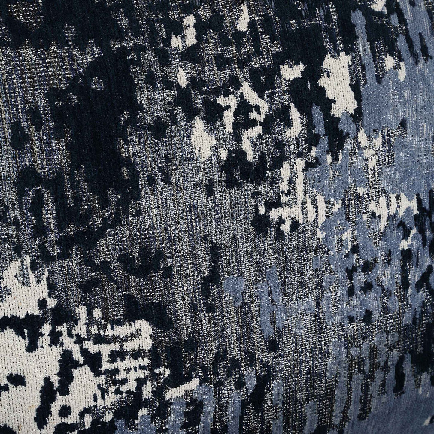 ABSTRACT INDIGO TEXTURED VELVET SWIVEL CHAIR