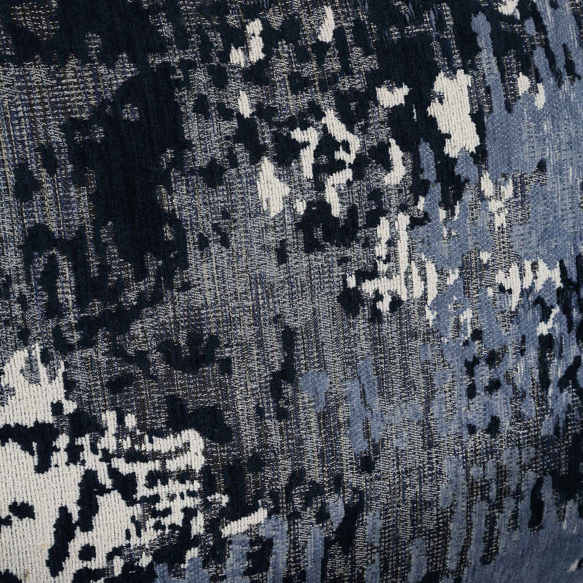 ABSTRACT INDIGO TEXTURED VELVET SWIVEL CHAIR