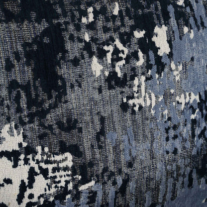 ABSTRACT INDIGO TEXTURED VELVET SWIVEL CHAIR