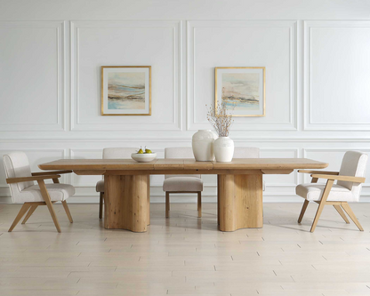 CECELIA RUSTIC OAK EXTENSION DINING TABLE