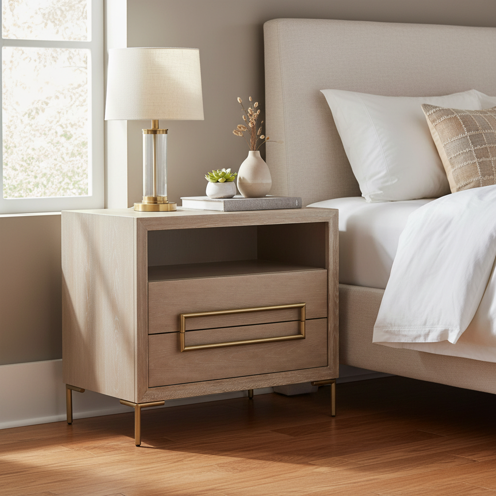 ALESSIA LIGHT OAK NIGHTSTAND