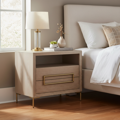 ALESSIA LIGHT OAK NIGHTSTAND