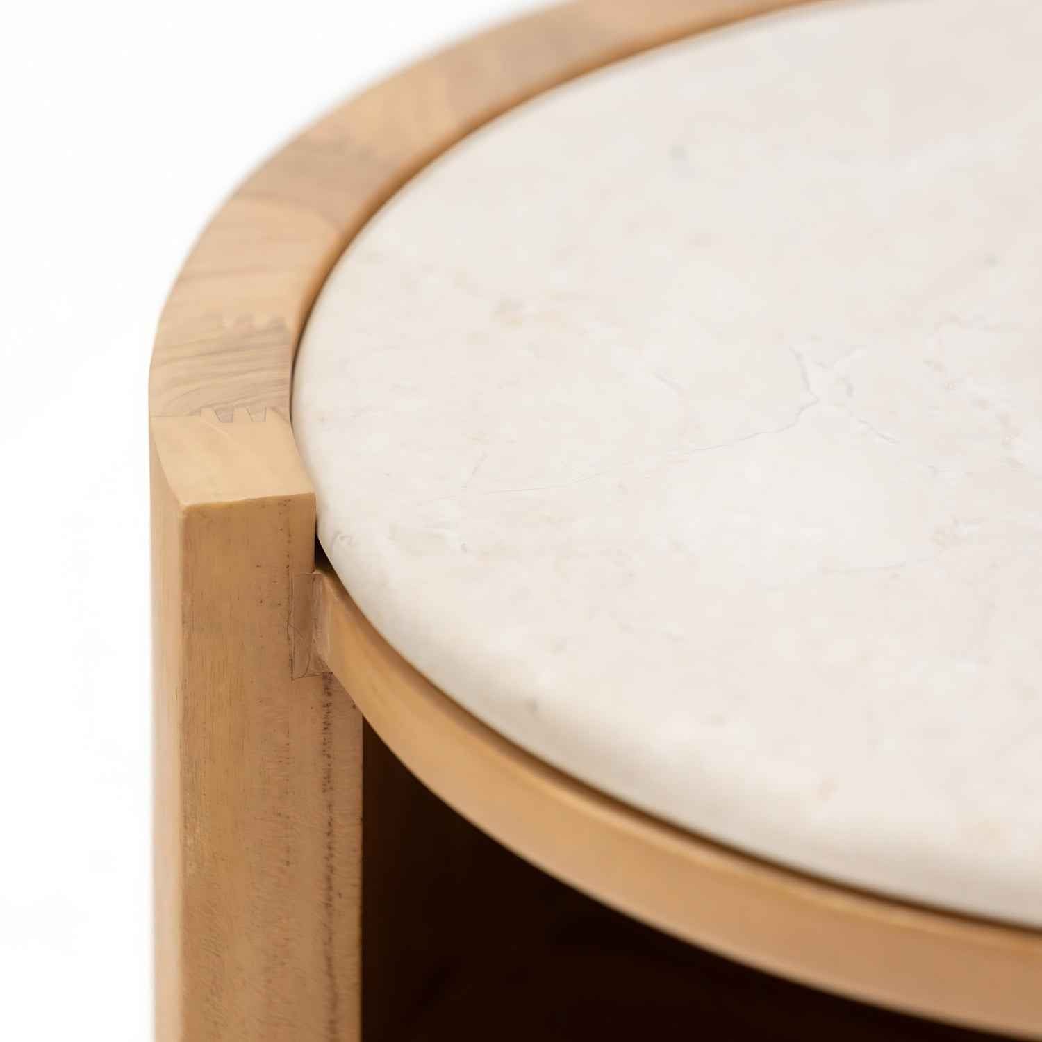 ISAK (BED)SIDE TABLE | MARBLE TOP | NATURAL