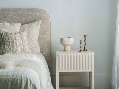 MAEVE (BED)SIDE TABLE | 1-DRAWER + 1-SHELF | BUFF