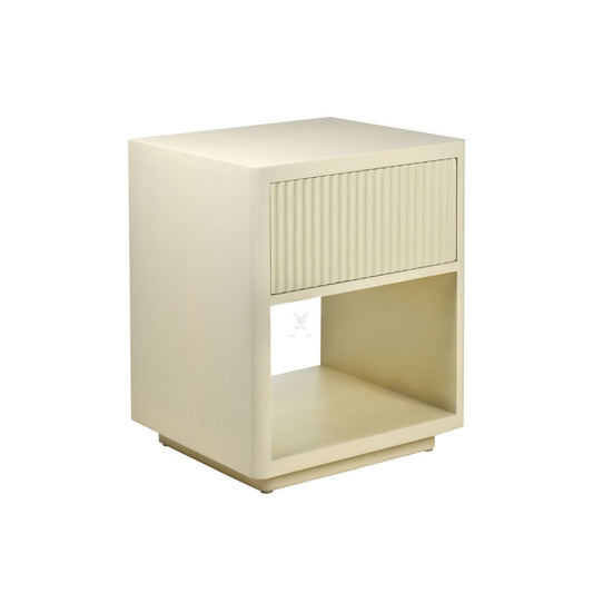 MAEVE (BED)SIDE TABLE | 1-DRAWER + 1-SHELF | BUFF