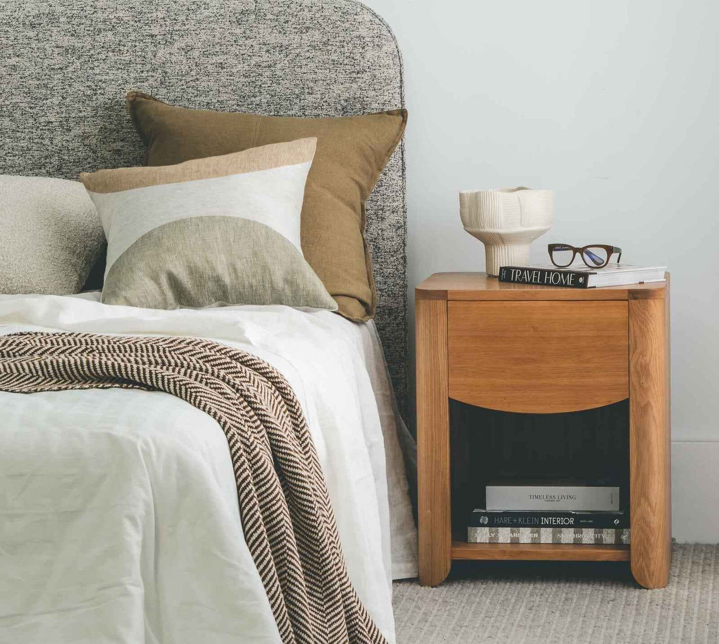 BELLA (BED)SIDE TABLE | 1-DRAWER + 1-SHELF | NATURAL