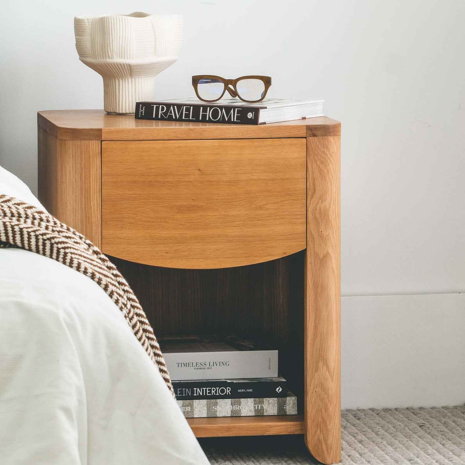 BELLA (BED)SIDE TABLE | 1-DRAWER + 1-SHELF | NATURAL