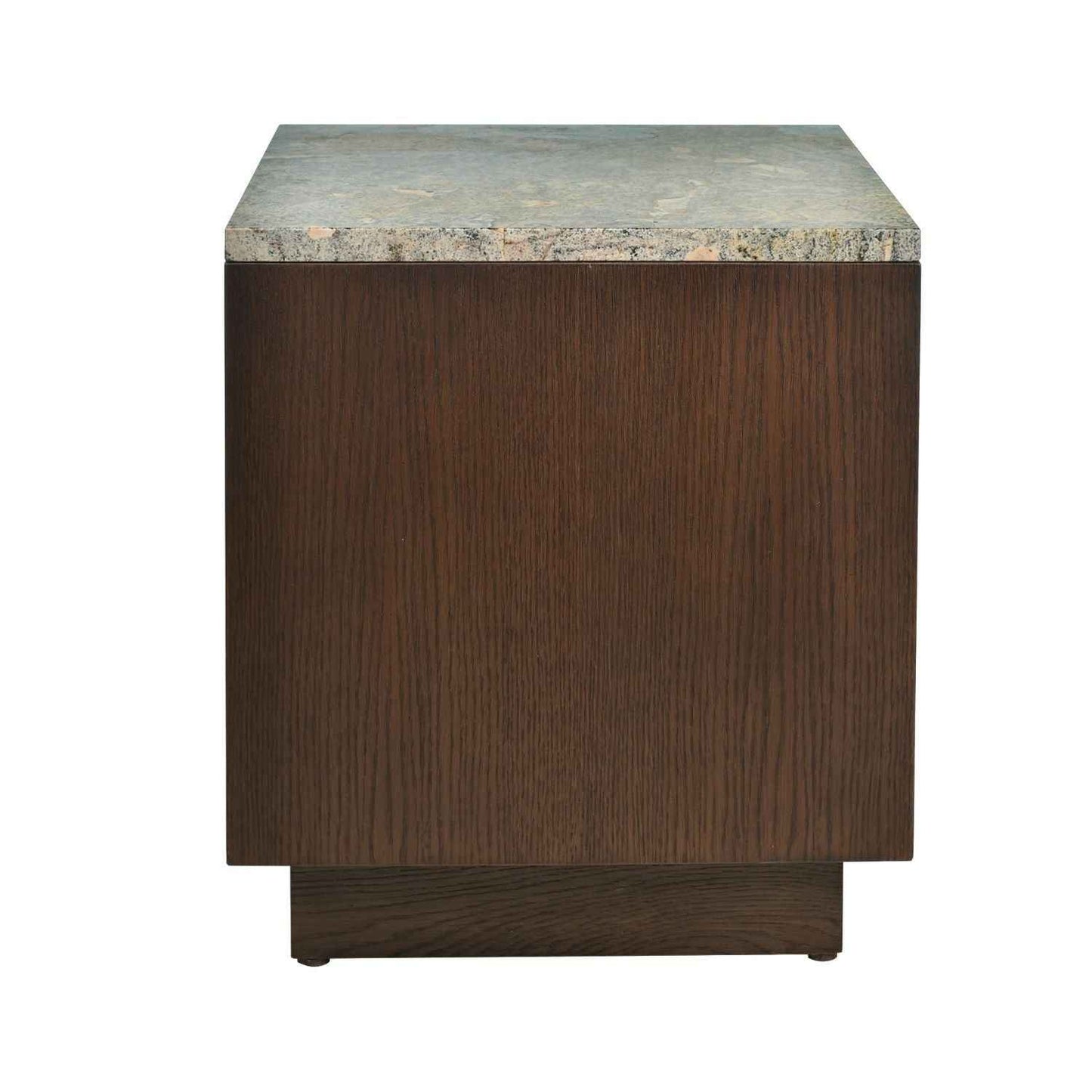 TODD (BED)SIDE TABLE | 2-DRAWERS | OAK + MARBLE