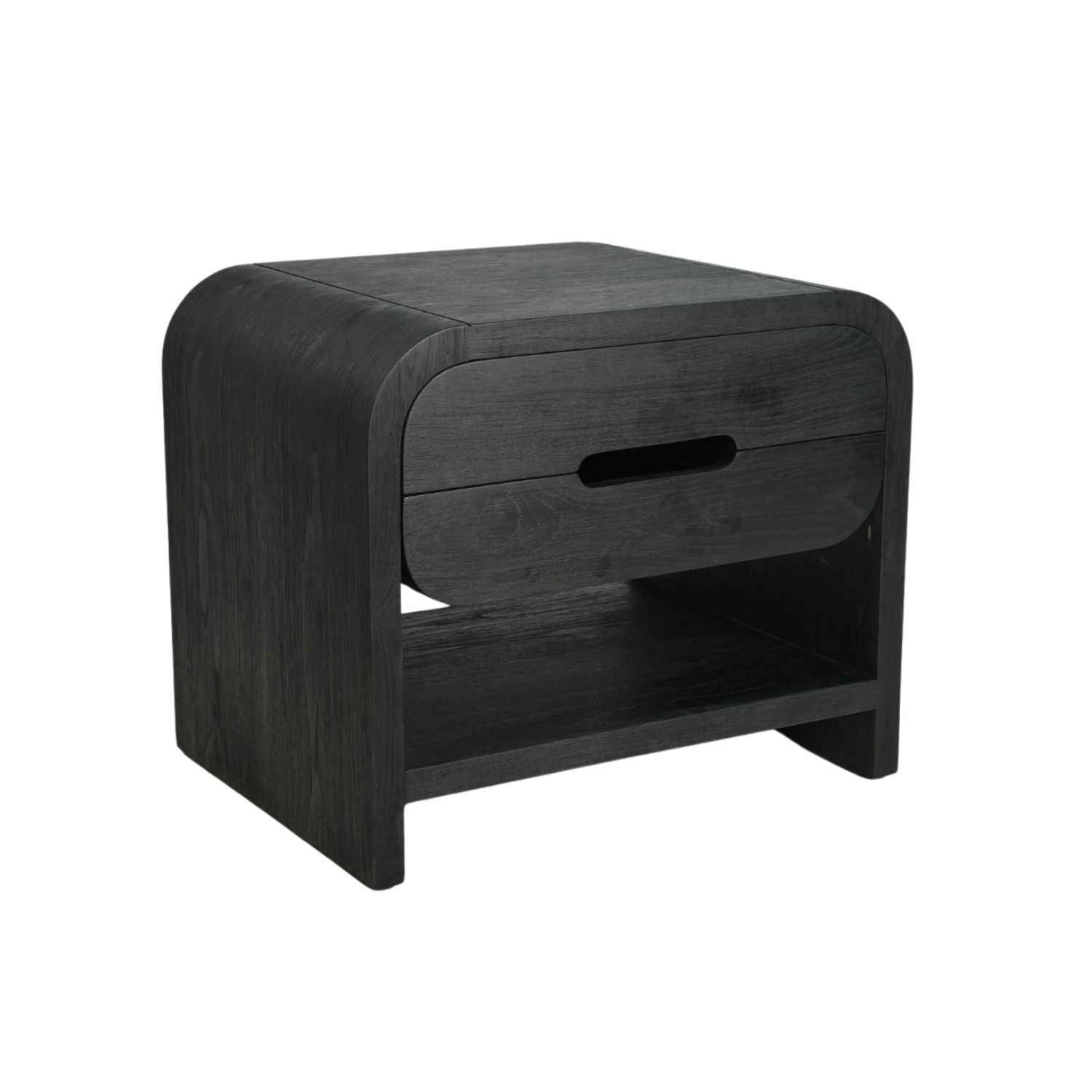 JAX (BED)SIDE TABLE | 2-DRAWERS + 1-SHELF | CHARCOAL