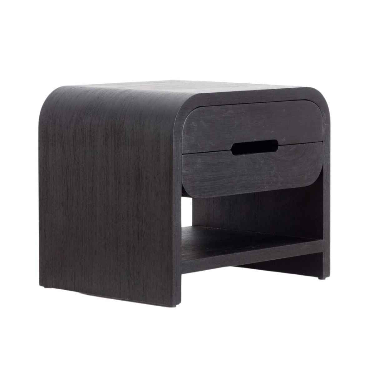 JAX (BED)SIDE TABLE | 2-DRAWERS + 1-SHELF | CHARCOAL