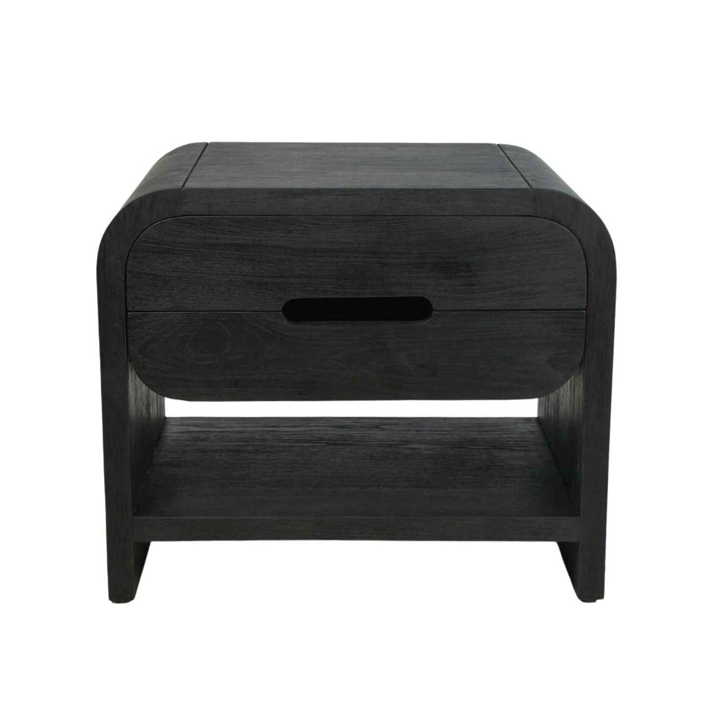 JAX (BED)SIDE TABLE | 2-DRAWERS + 1-SHELF | CHARCOAL