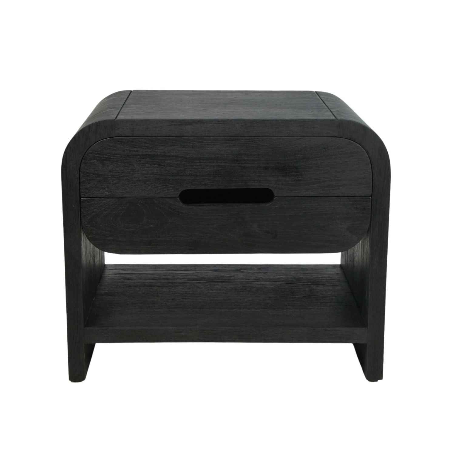JAX (BED)SIDE TABLE | 2-DRAWERS + 1-SHELF | CHARCOAL