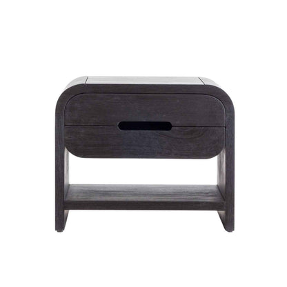JAX (BED)SIDE TABLE | 2-DRAWERS + 1-SHELF | CHARCOAL