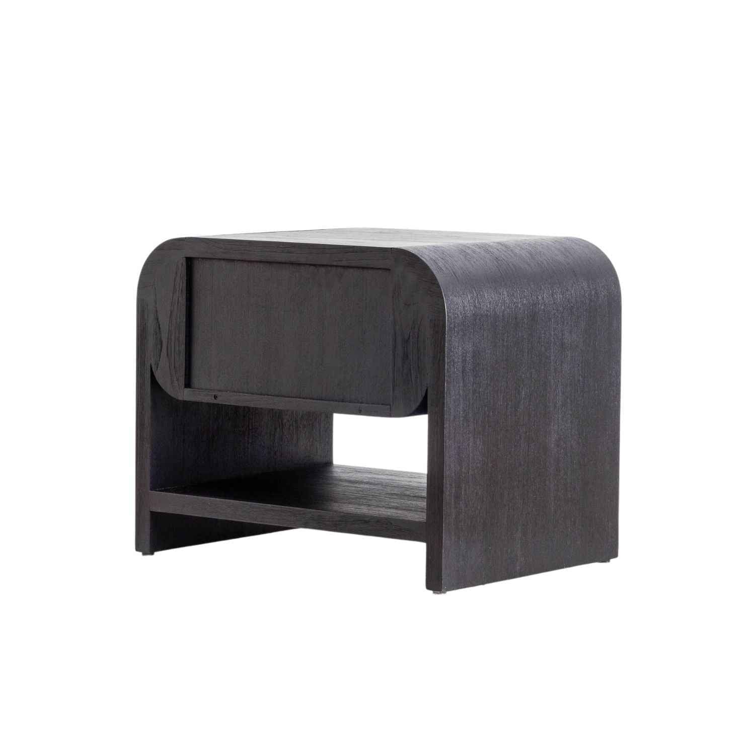 JAX (BED)SIDE TABLE | 2-DRAWERS + 1-SHELF | CHARCOAL