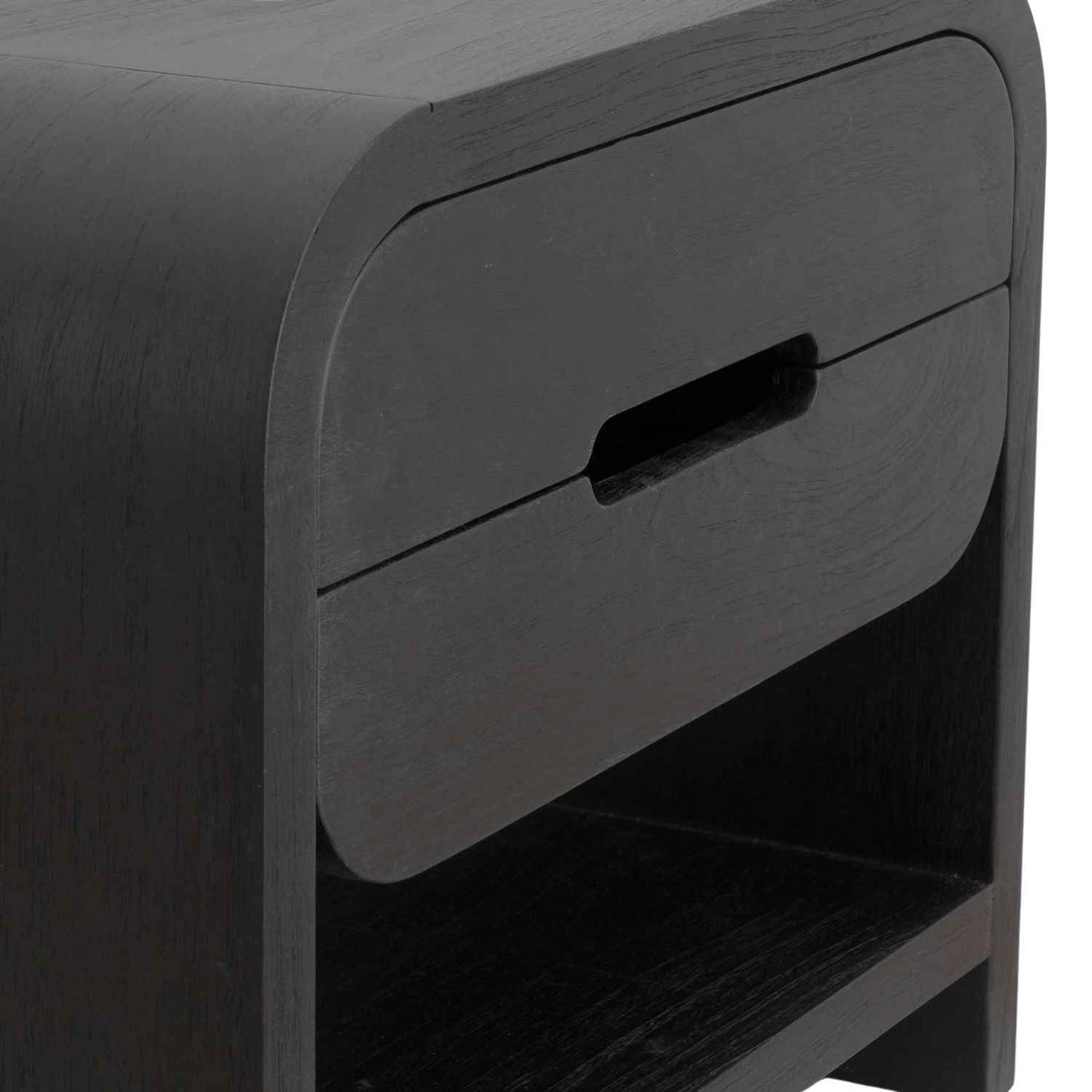 JAX (BED)SIDE TABLE | 2-DRAWERS + 1-SHELF | CHARCOAL