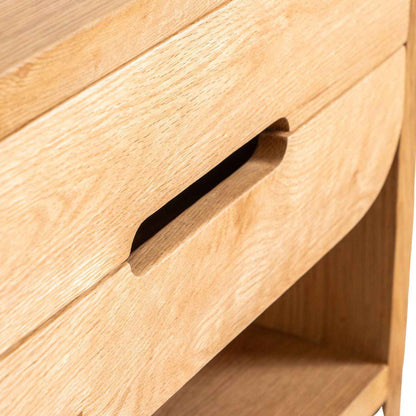 JAX (BED)SIDE TABLE | 2-DRAWERS + 1-SHELF | NATURAL