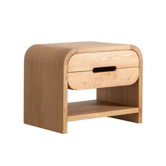 JAX (BED)SIDE TABLE | 2-DRAWERS + 1-SHELF | NATURAL