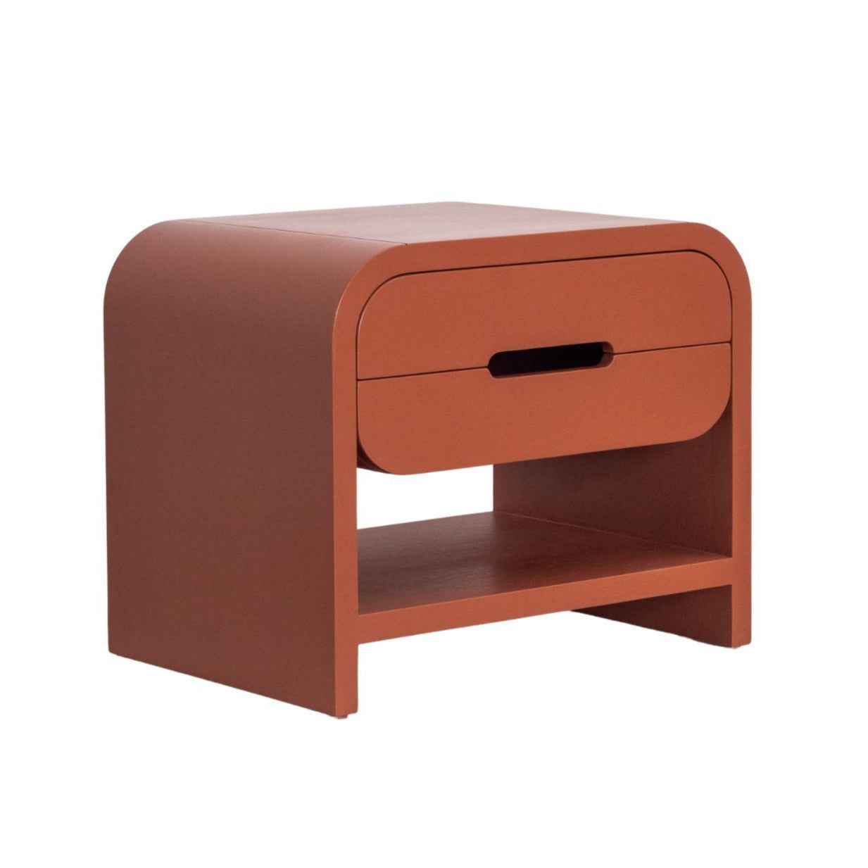 JAX (BED)SIDE TABLE | 2-DRAWERS + 1-SHELF | RUSSETT