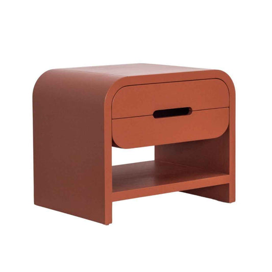 JAX (BED)SIDE TABLE | 2-DRAWERS + 1-SHELF | RUSSETT