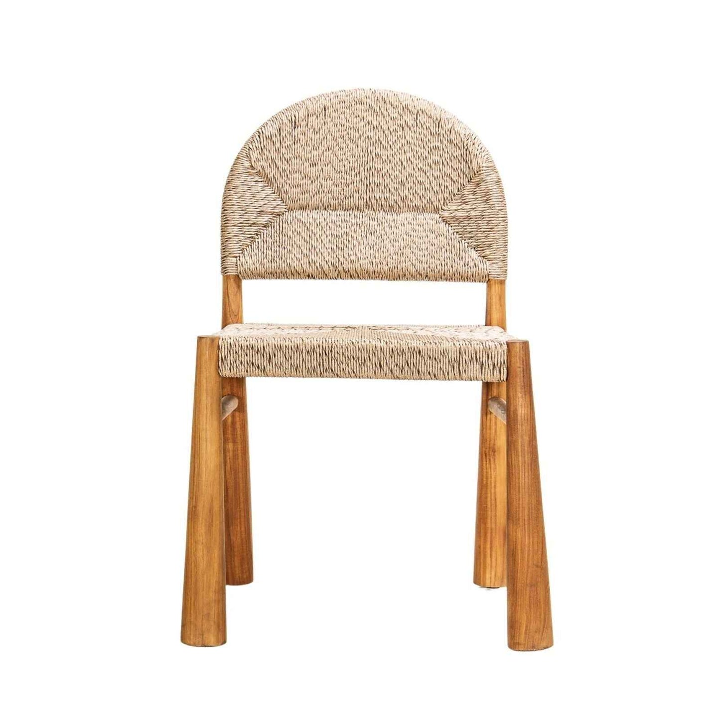 ABACA DINING CHAIR | BANANA LEAF +TEAK