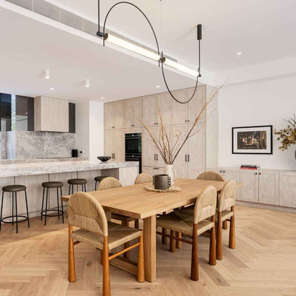 ABACA DINING CHAIR | BANANA LEAF +TEAK