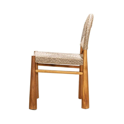 ABACA DINING CHAIR | BANANA LEAF +TEAK