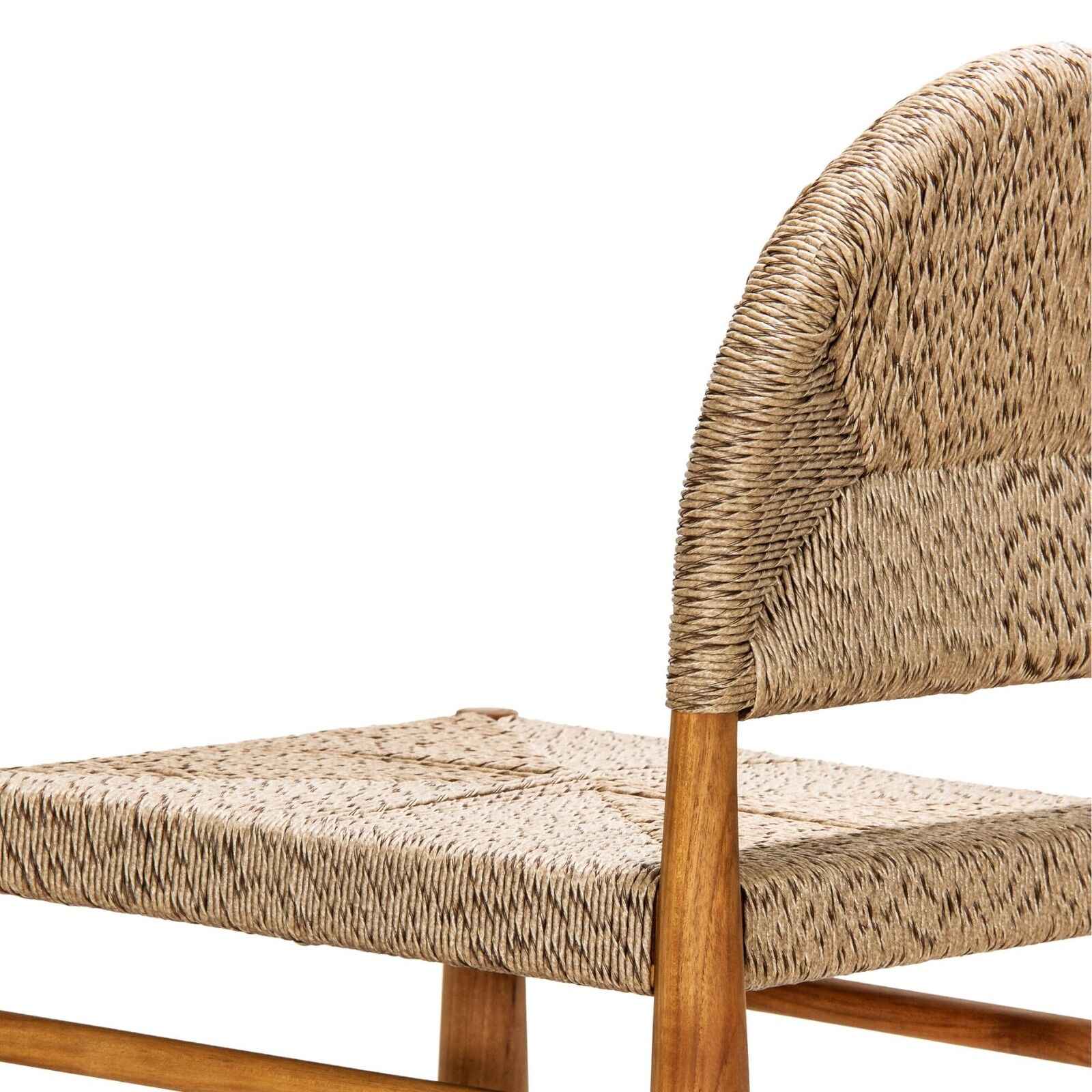 ABACA DINING CHAIR | BANANA LEAF +TEAK