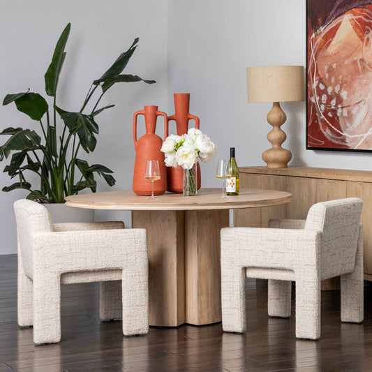 GERI 55"RD LIGHT WARM WASH DINING TABLE