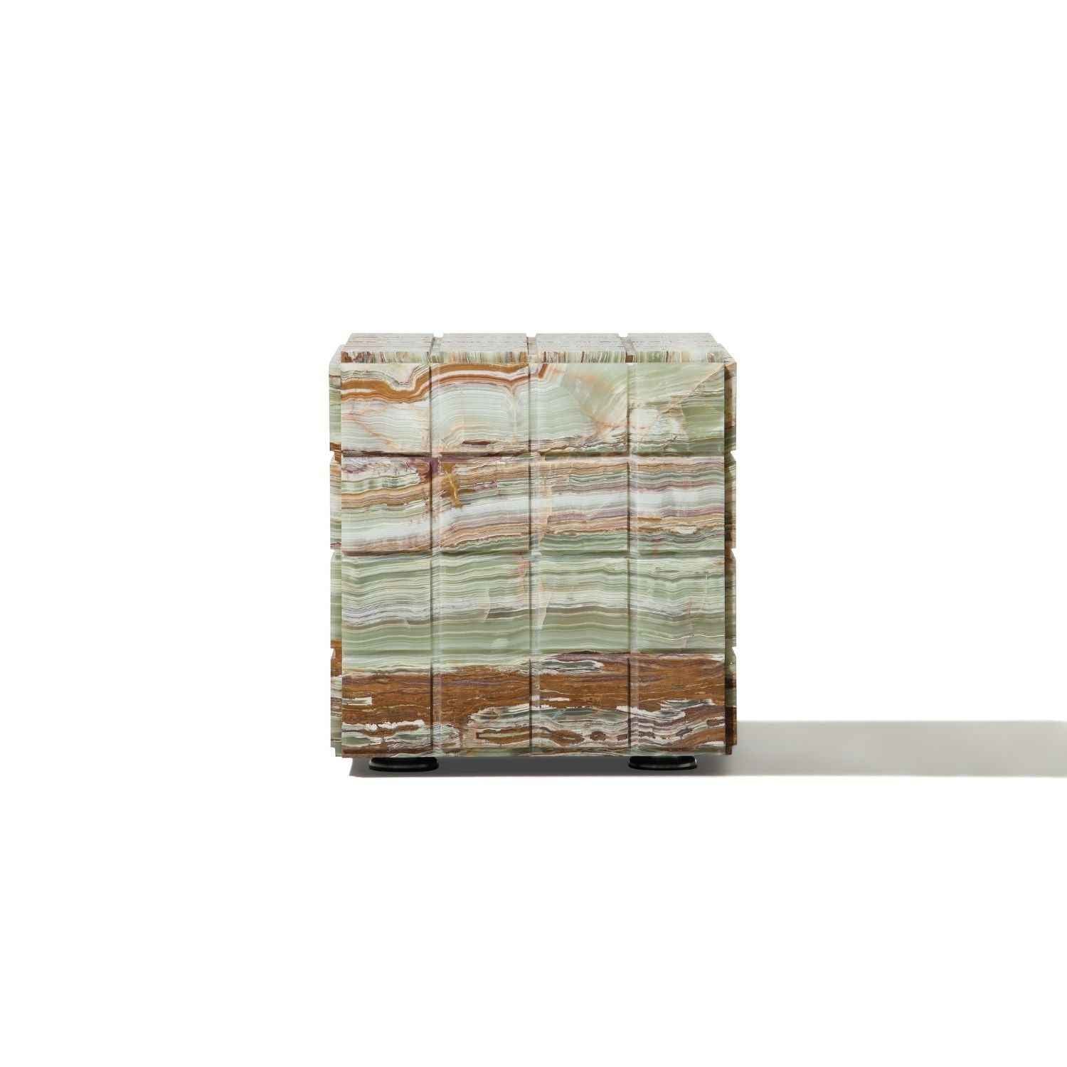 MESA SIDE TABLE - LOW STOOL | MATTE TERRAIN MARBLE