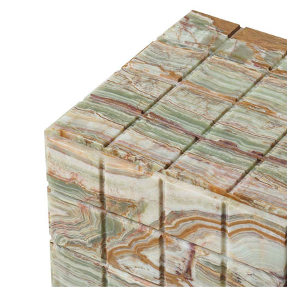 MESA SIDE TABLE - LOW STOOL | MATTE TERRAIN MARBLE