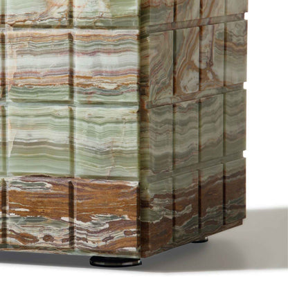 MESA SIDE TABLE - LOW STOOL | MATTE TERRAIN MARBLE