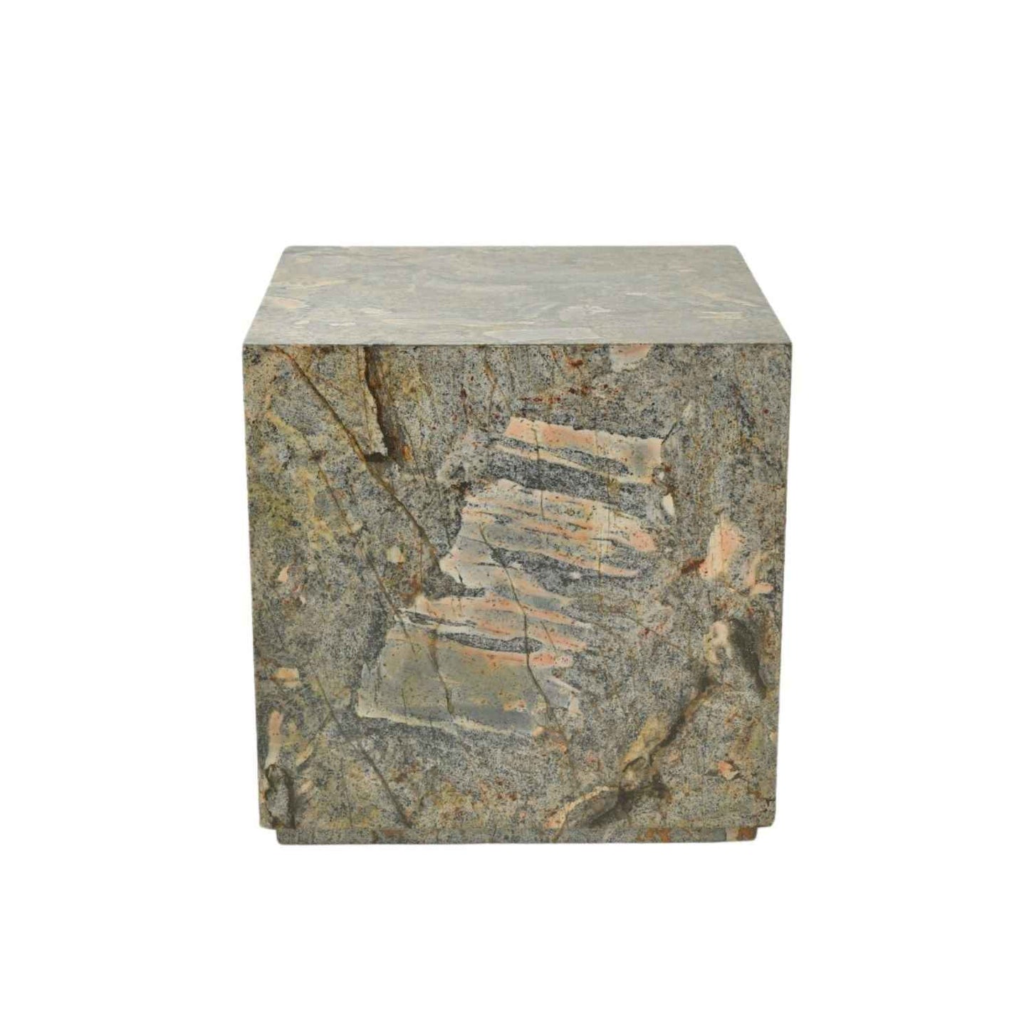 LENI PLINTH SIDE TABLE | GOLDEN FOSSIL | 2 SIZES