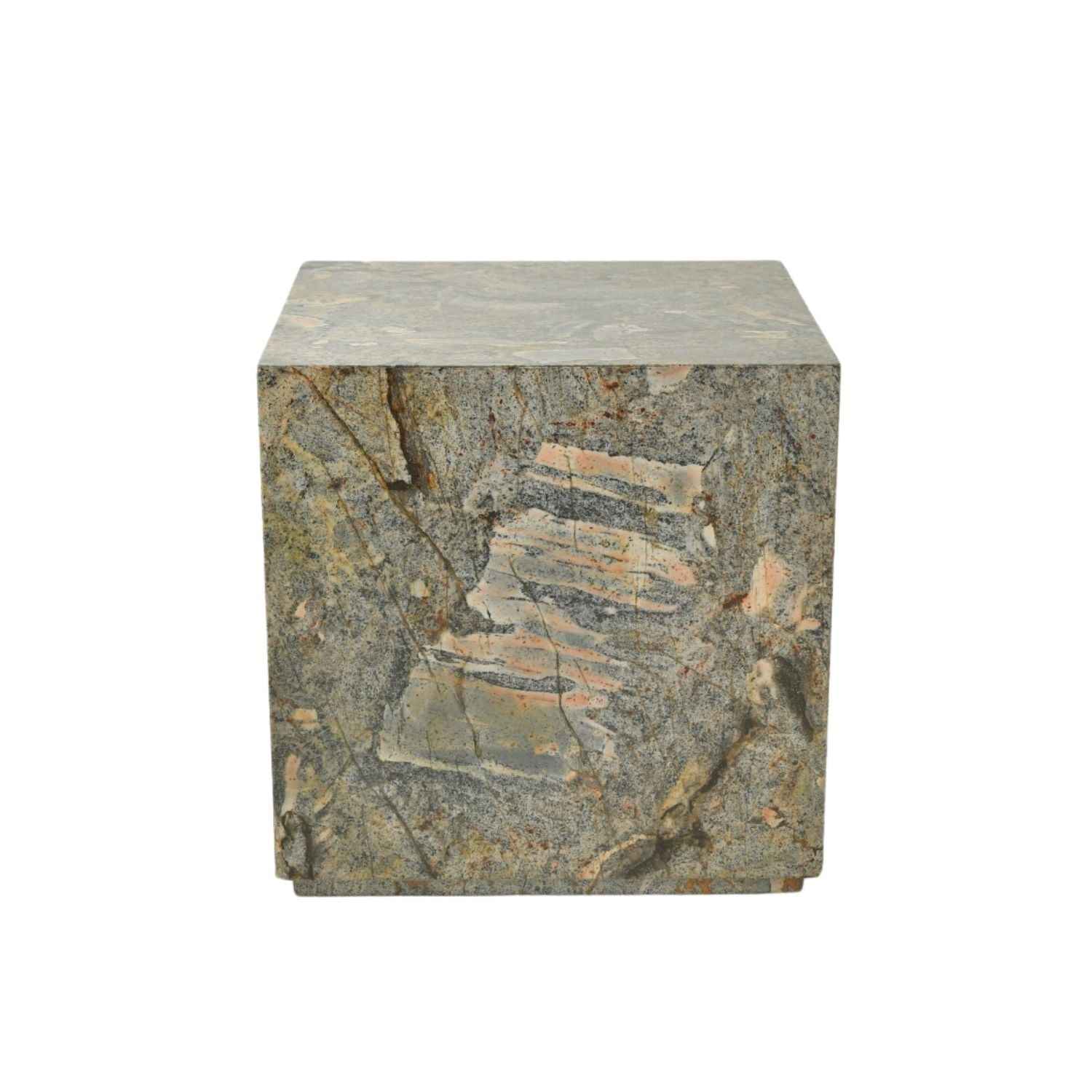 LENI PLINTH SIDE TABLE | GOLDEN FOSSIL | 2 SIZES